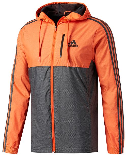 Adidas Essential woven jacket with climalite fabric for running.