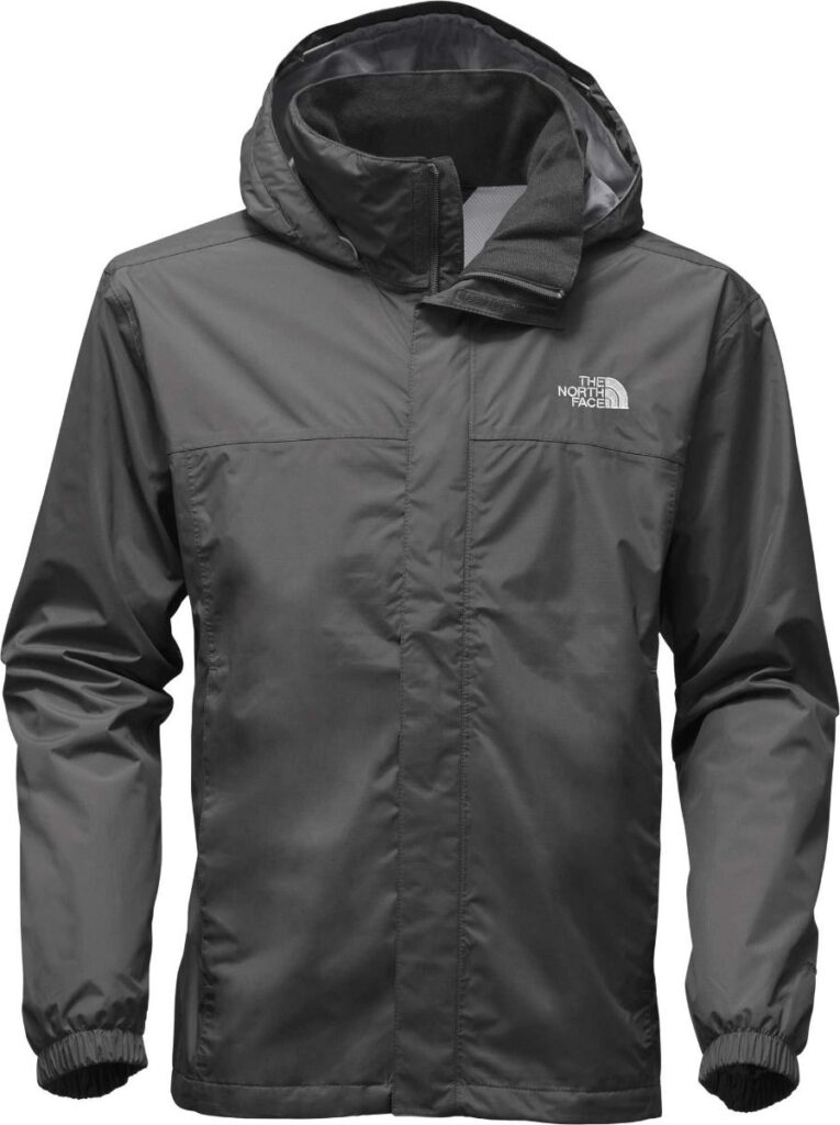 North Face Resolve 2 lightweight waterproof running jacket.