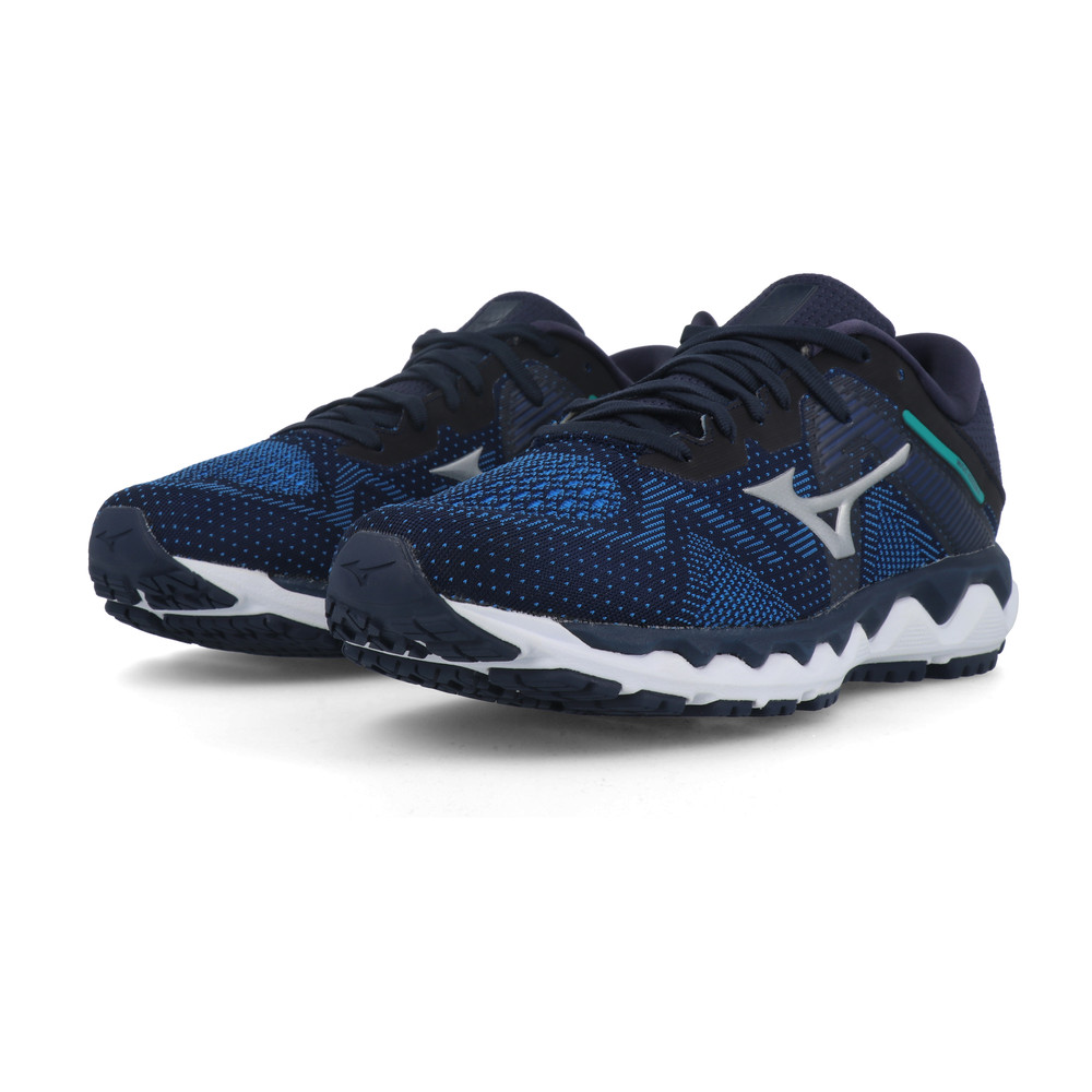 Mizuno Wave Horizon 4 stability running shoes in black and green