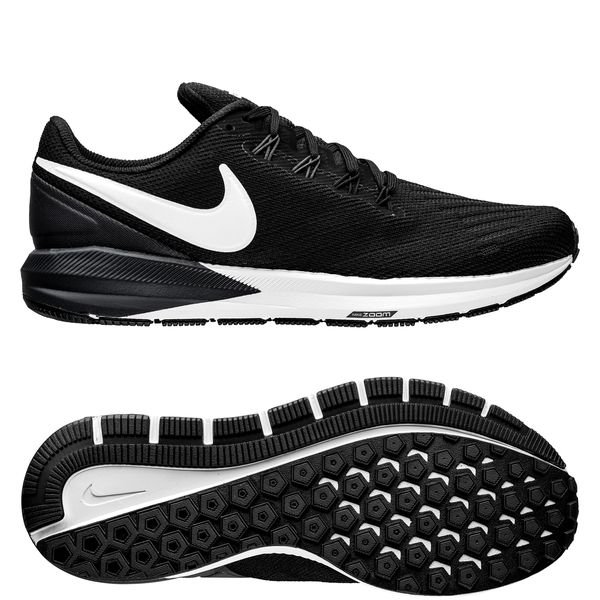 Nike Air Zoom Structure 22 running shoes in black with white swoosh