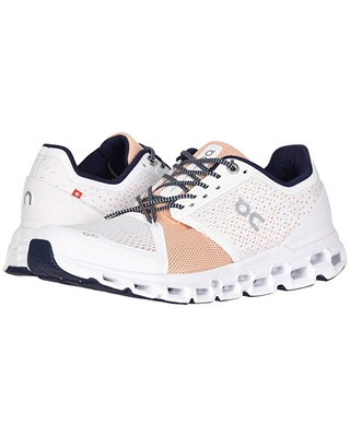 On Cloudstratus stability running shoes in white and grey